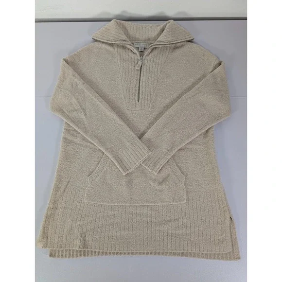Barefoot Dreams Sweater Women Medium Cozy Chic Lite 1/4 Zip Pullover Tunic - Picture 5 of 12